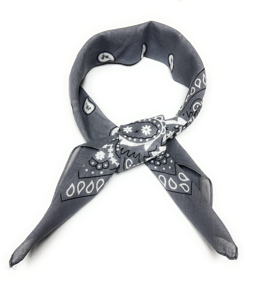 Pack of 8 Paisley MultiFunctional Scarves 100% Cotton for Women Retro Ascot